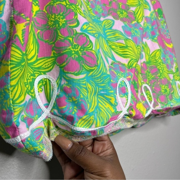 Lilly Pulitzer‎ Originals Women Skirt Tate Green Pink Floral Paradise Koala Bear - Picture 5 of 9
